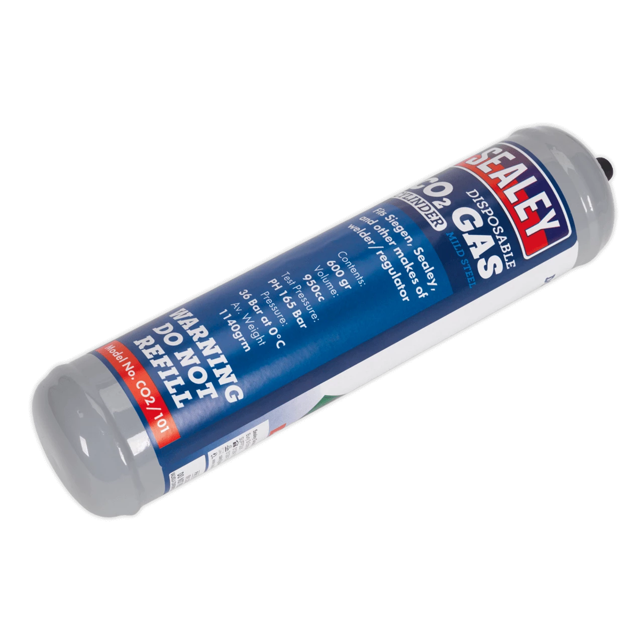 Sealey CO2/101 Gas Cylinder Disposable Carbon Dioxide 600g 1 Sealey CO2/101 Gas Cylinder Disposable Carbon Dioxide 600g
